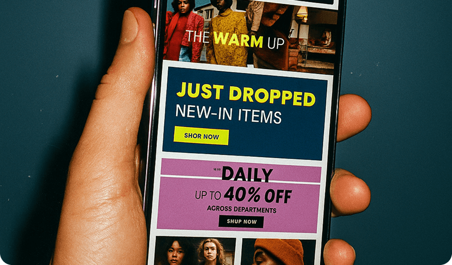 Superbalist mobile-web homepage